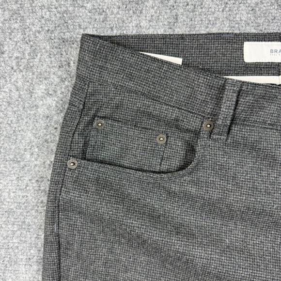 Brax Pants Size 35/36 Gray Black Patterned‎ Flat Front Regular Fit Dress Men's - Picture 5 of 13